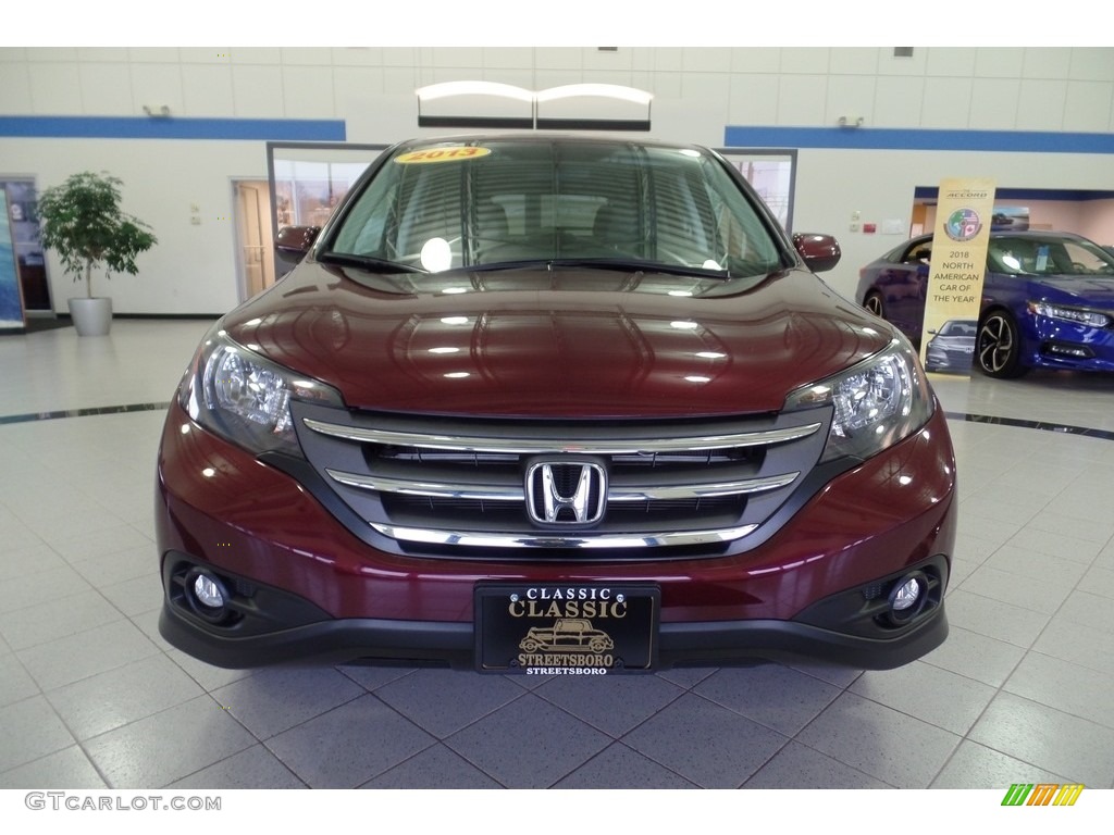 2013 CR-V EX AWD - Basque Red Pearl II / Gray photo #13