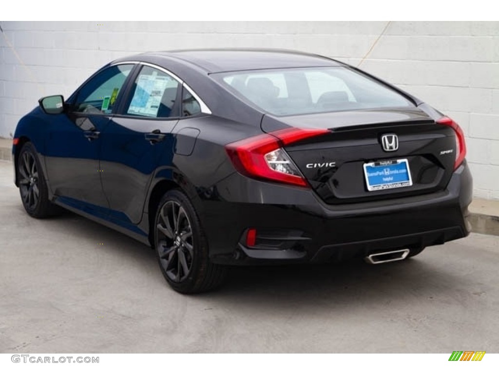 2019 Civic Sport Sedan - Crystal Black Pearl / Black photo #2