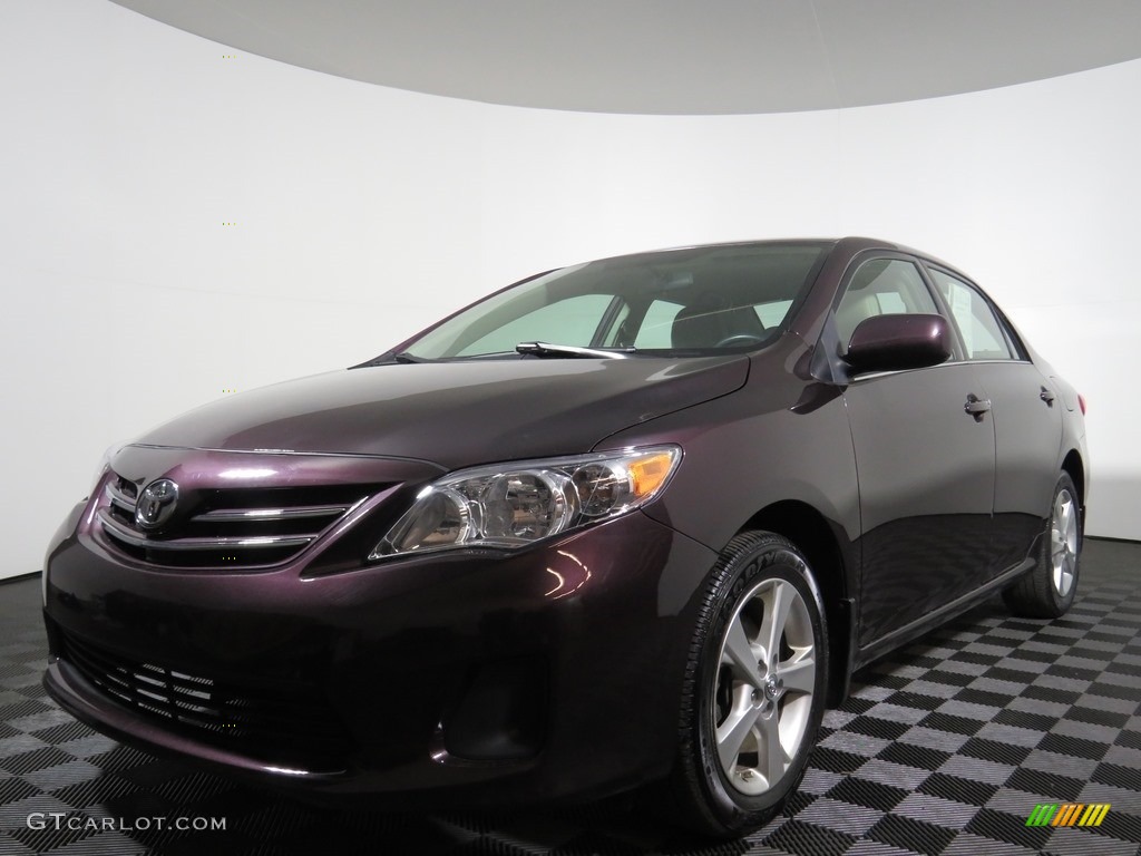 2013 Corolla LE Special Edition - Black Currant Metallic / Bisque photo #4