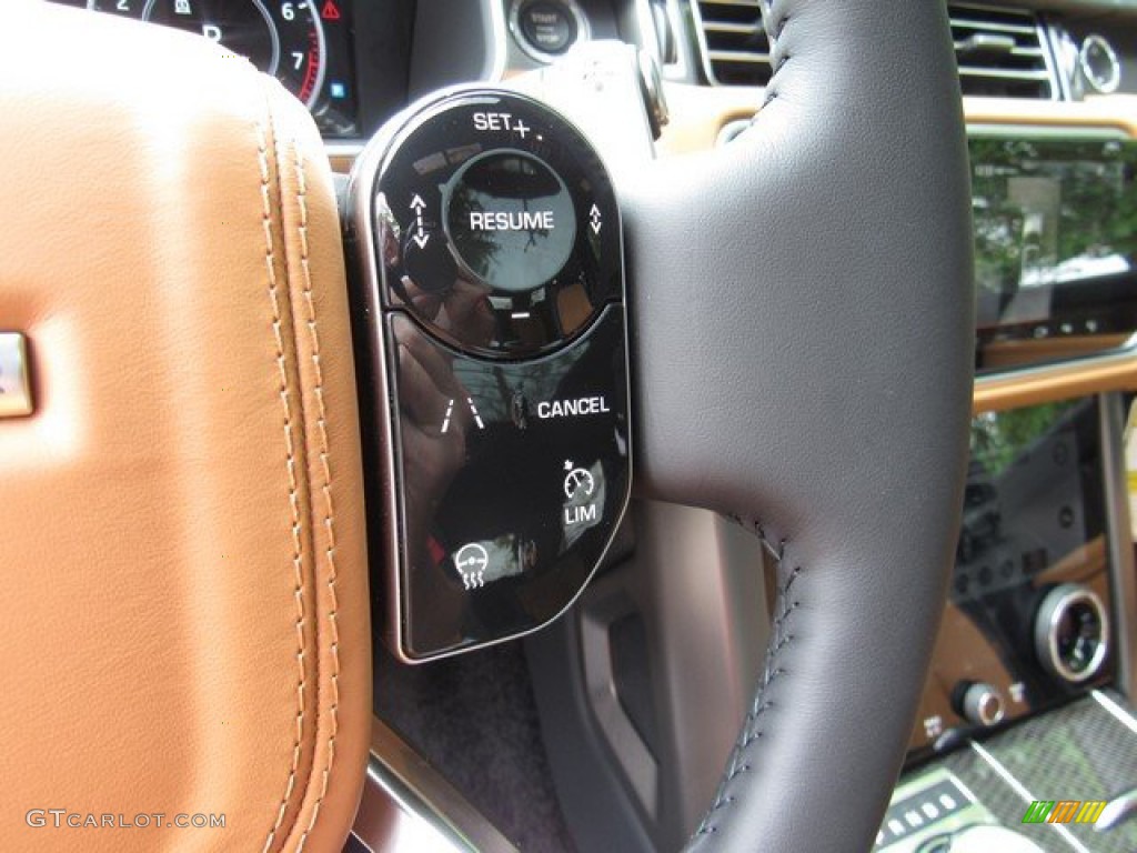 2019 Land Rover Range Rover SVAutobiography Dynamic Ebony/Vintage Tan Steering Wheel Photo #132755436