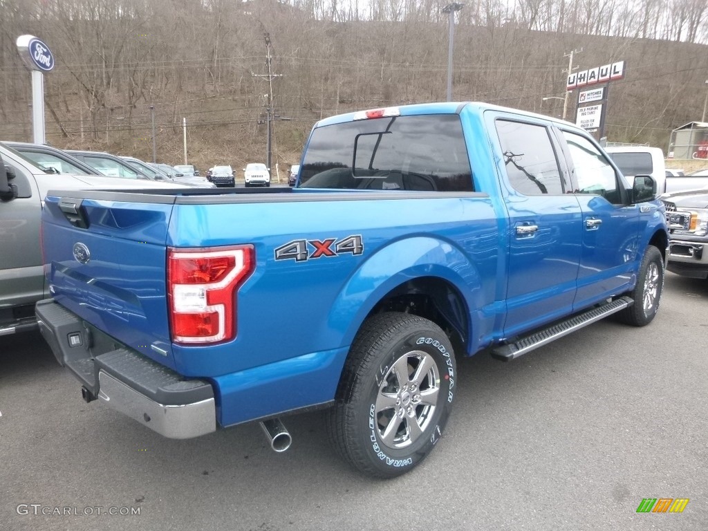 2019 F150 XLT SuperCrew 4x4 - Velocity Blue / Earth Gray photo #2