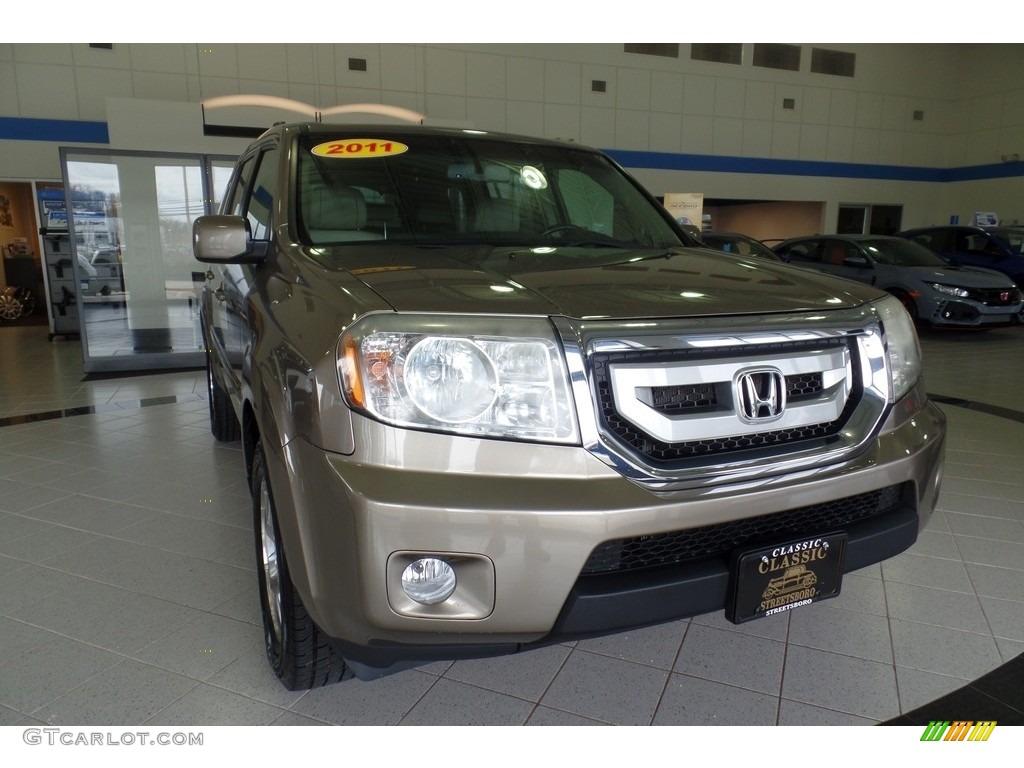 2011 Pilot EX-L 4WD - Mocha Metallic / Beige photo #6