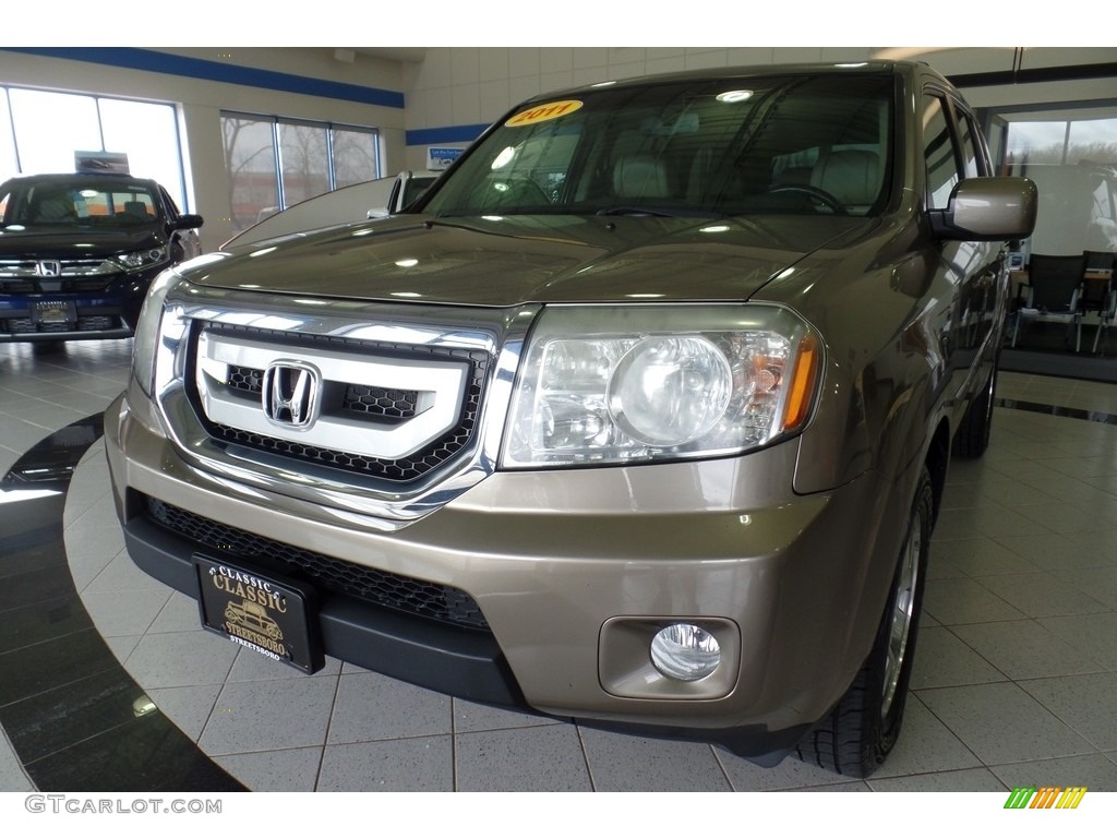 2011 Pilot EX-L 4WD - Mocha Metallic / Beige photo #7
