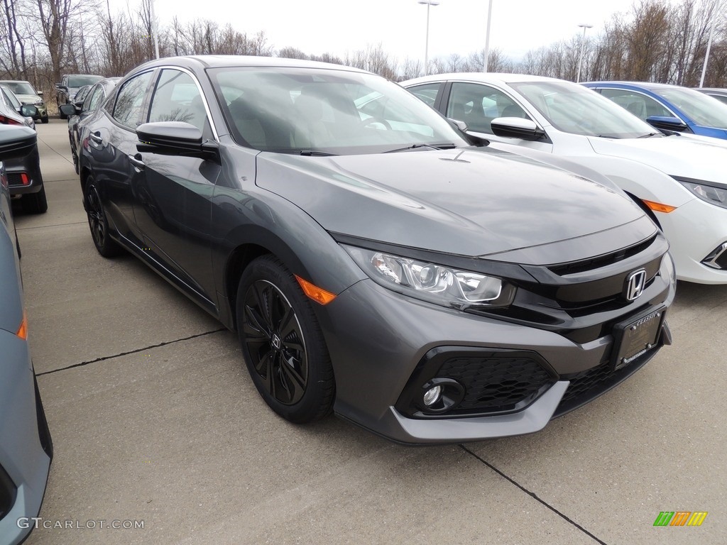 2019 Civic EX Hatchback - Polished Metal Metallic / Black/Ivory photo #3