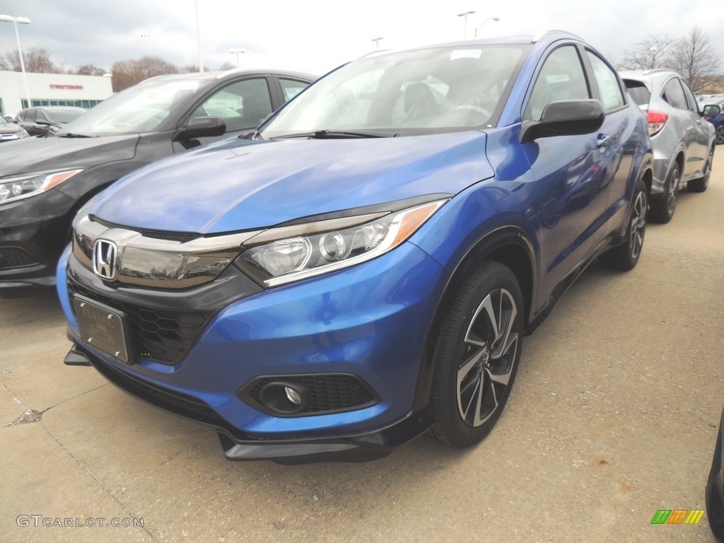 2019 HR-V Sport AWD - Aegean Blue Metallic / Black photo #1