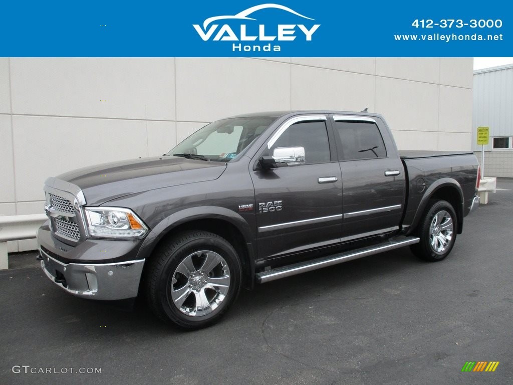 2017 1500 Laramie Crew Cab 4x4 - Granite Crystal Metallic / Black photo #1