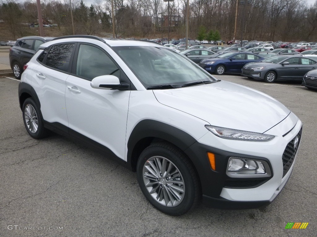 Chalk White 2019 Hyundai Kona SEL AWD Exterior Photo #132768356