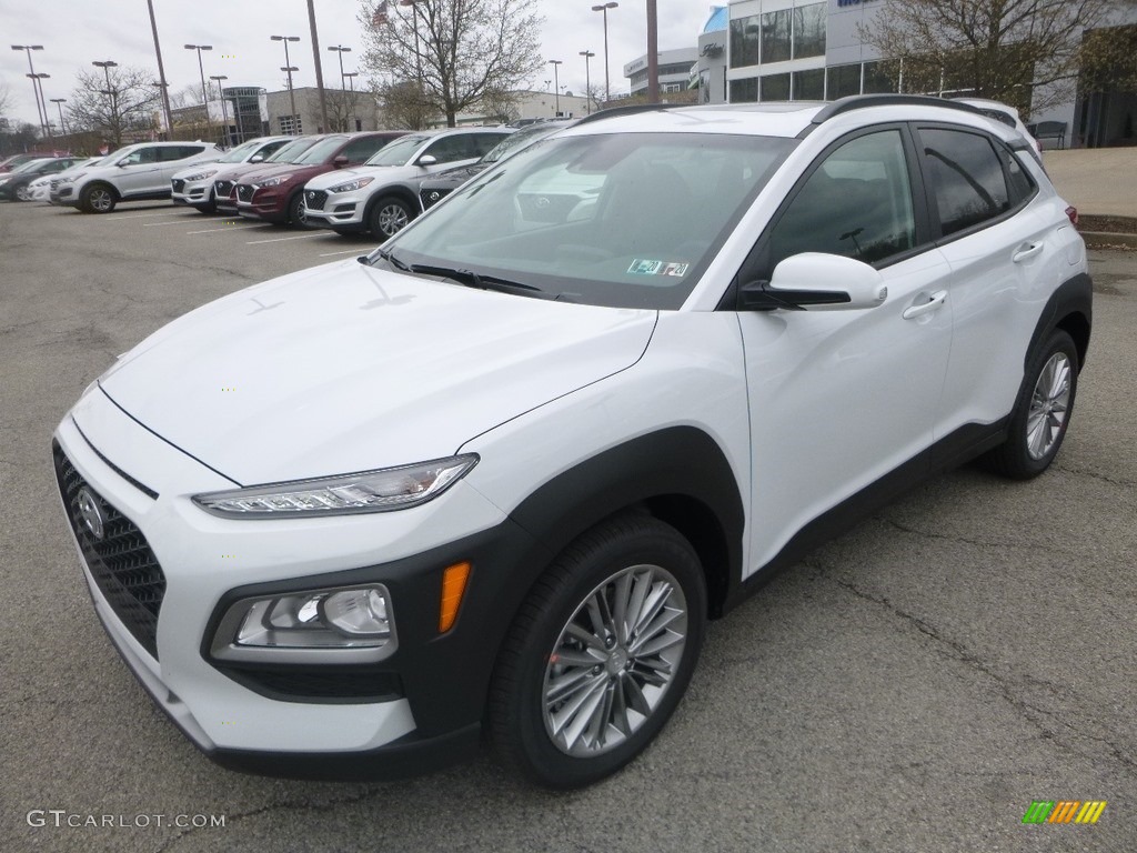 Chalk White 2019 Hyundai Kona SEL AWD Exterior Photo #132768395