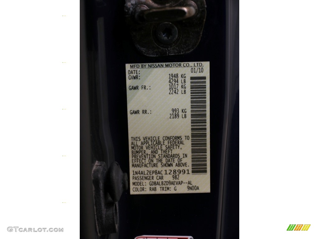 2010 Altima 2.5 S Coupe - Navy Blue / Charcoal photo #20
