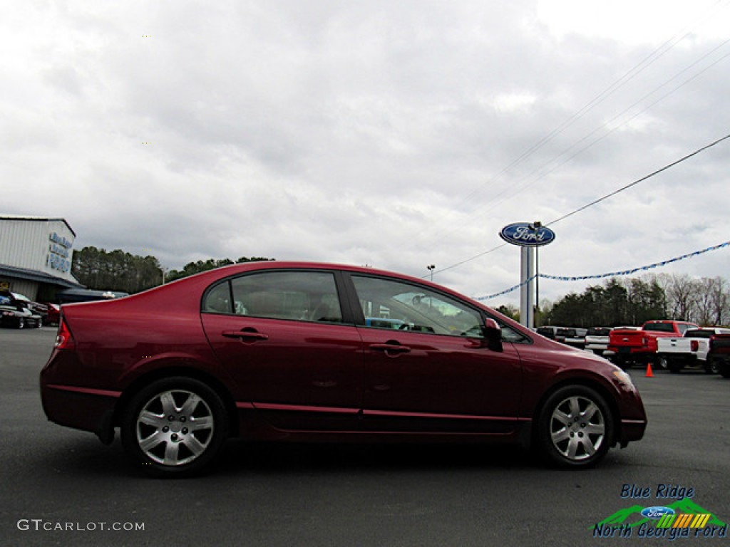 2006 Civic LX Sedan - Tango Red Pearl / Ivory photo #6