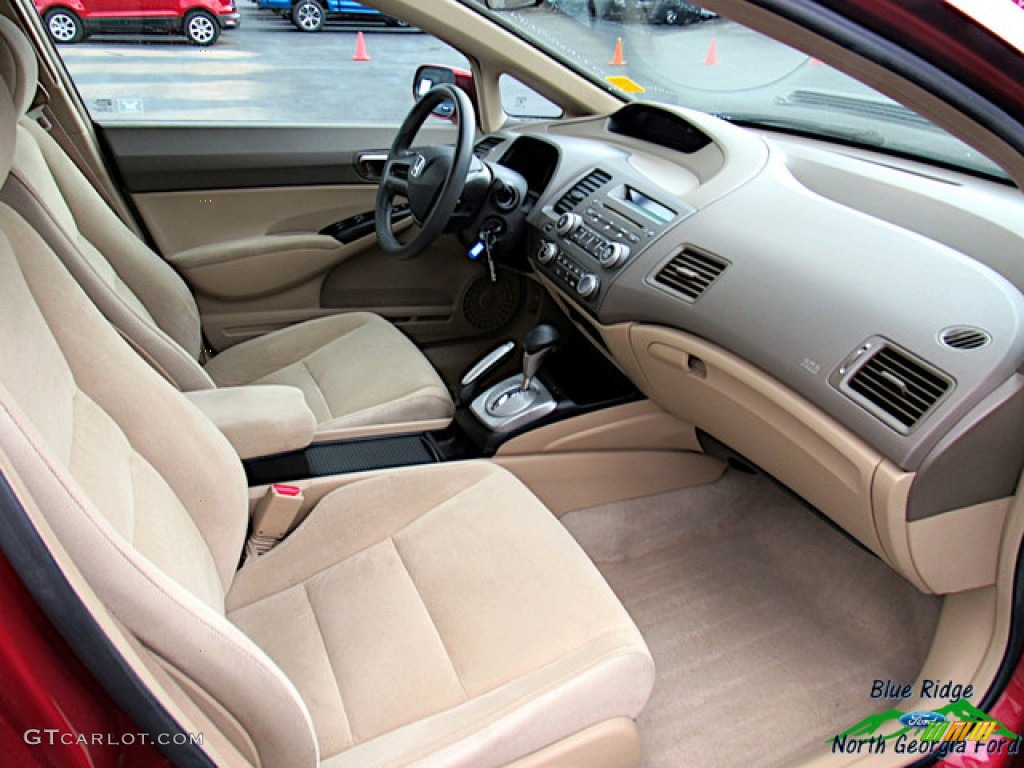 2006 Civic LX Sedan - Tango Red Pearl / Ivory photo #12