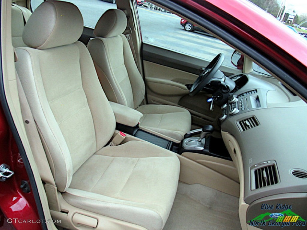 2006 Civic LX Sedan - Tango Red Pearl / Ivory photo #13