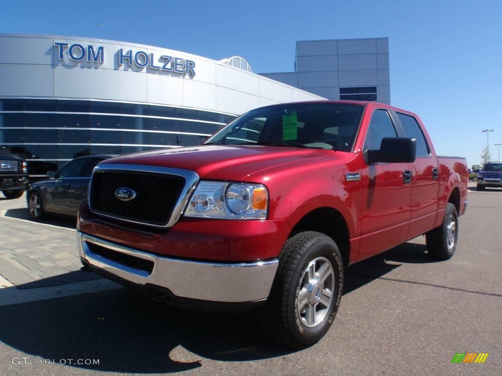 2008 F150 XLT SuperCrew 4x4 - Redfire Metallic / Medium Flint Grey photo #1