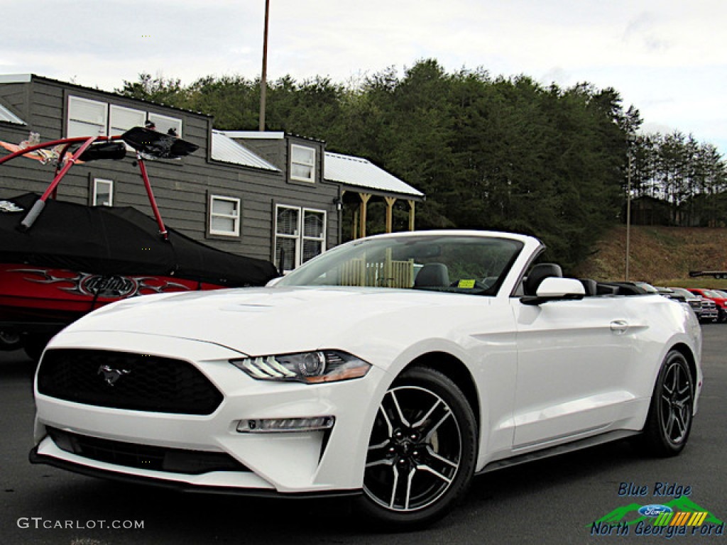 2018 Mustang EcoBoost Convertible - Oxford White / Ebony photo #1
