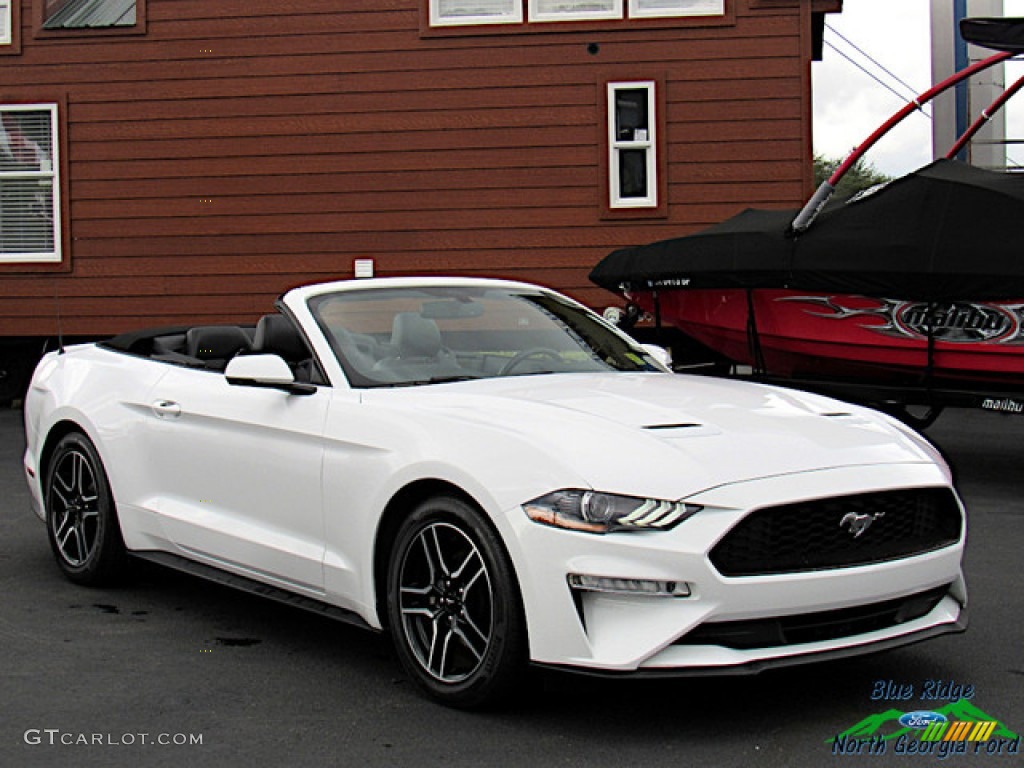 2018 Mustang EcoBoost Convertible - Oxford White / Ebony photo #7