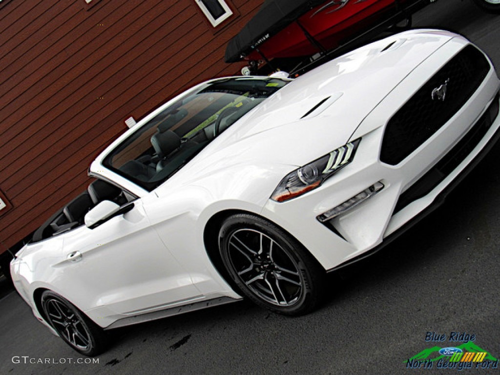 2018 Mustang EcoBoost Convertible - Oxford White / Ebony photo #21