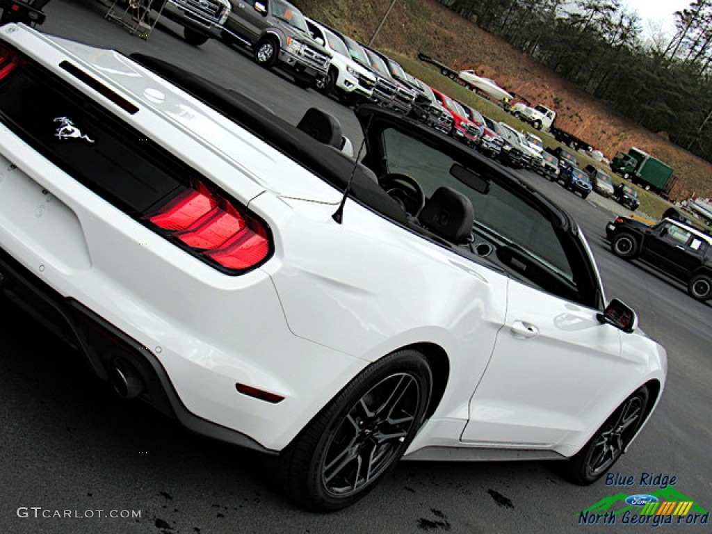 2018 Mustang EcoBoost Convertible - Oxford White / Ebony photo #22