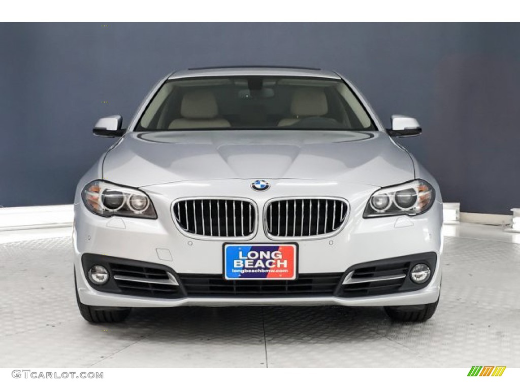 2016 5 Series 528i Sedan - Glacier Silver Metallic / Venetian Beige/Black photo #2
