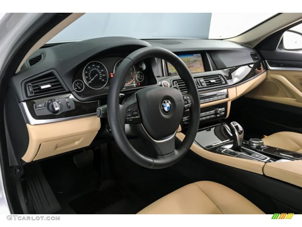 2016 5 Series 528i Sedan - Glacier Silver Metallic / Venetian Beige/Black photo #20