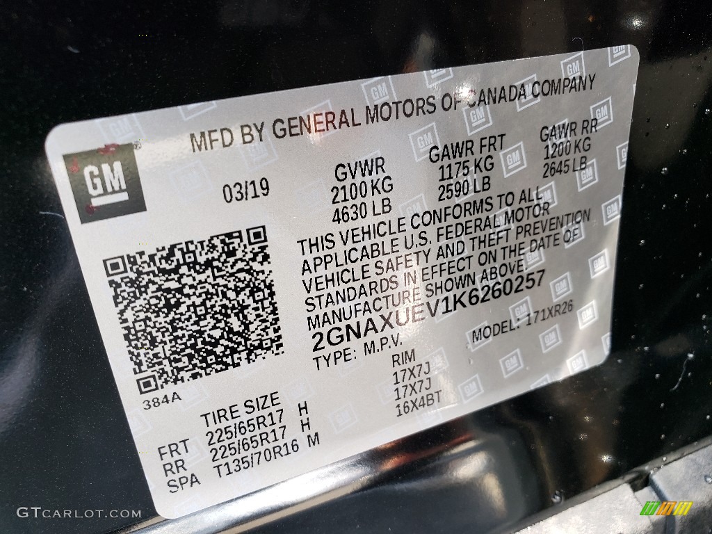 2019 Equinox LT AWD - Mosaic Black Metallic / Jet Black photo #9