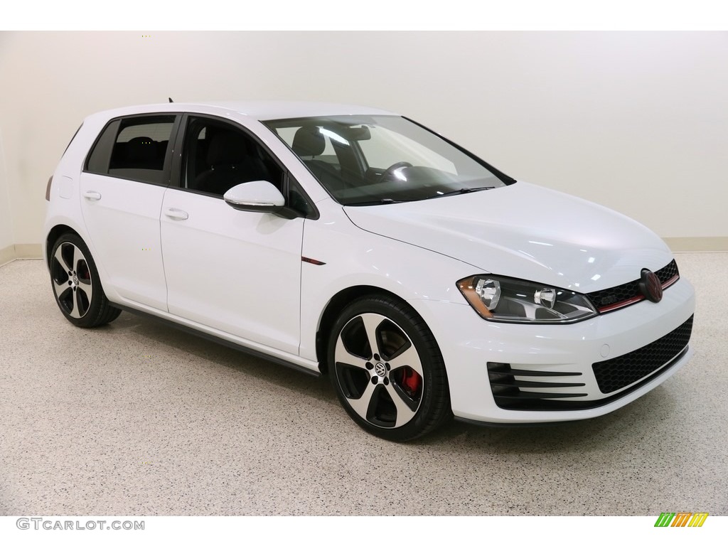 2015 Golf GTI 4-Door 2.0T S - Pure White / Interlagos Cloth photo #1
