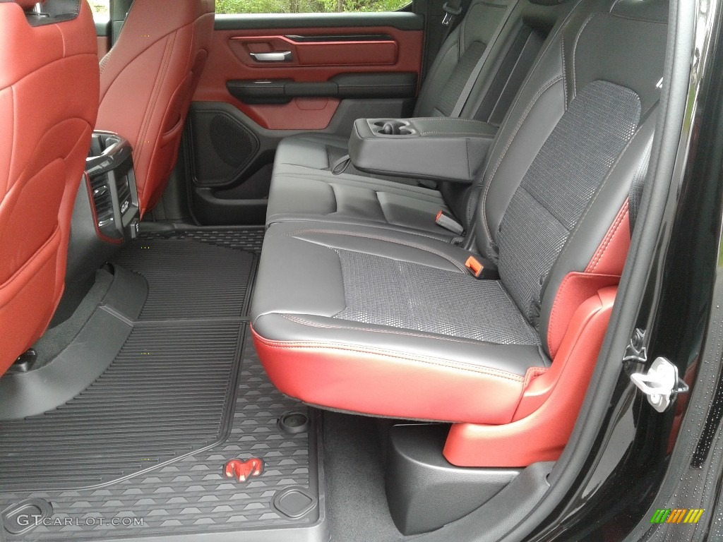 2019 1500 Rebel Crew Cab 4x4 - Diamond Black Crystal Pearl / Black/Red photo #20
