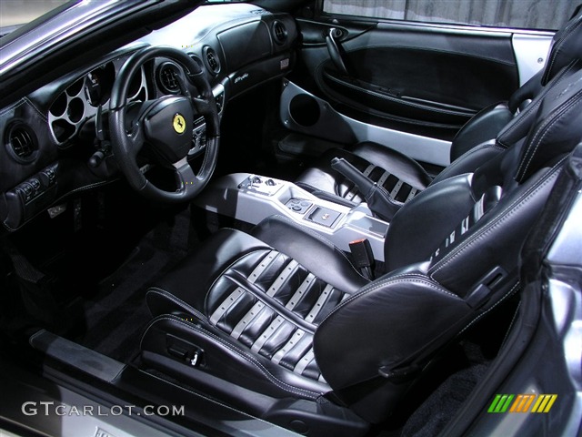 Black Interior 2002 Ferrari 360 Spider F1 Photo #132788
