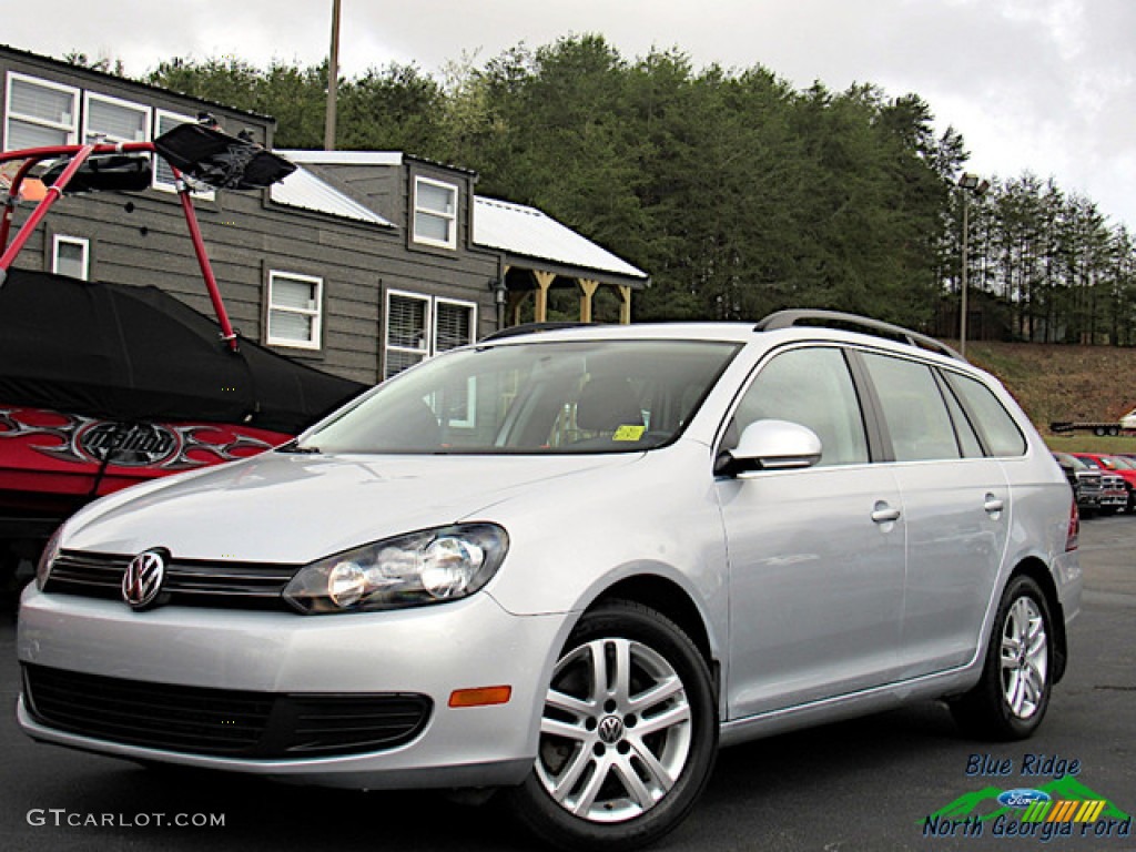 2012 Jetta TDI SportWagen - Moonrock Silver Metallic / Titan Black photo #1