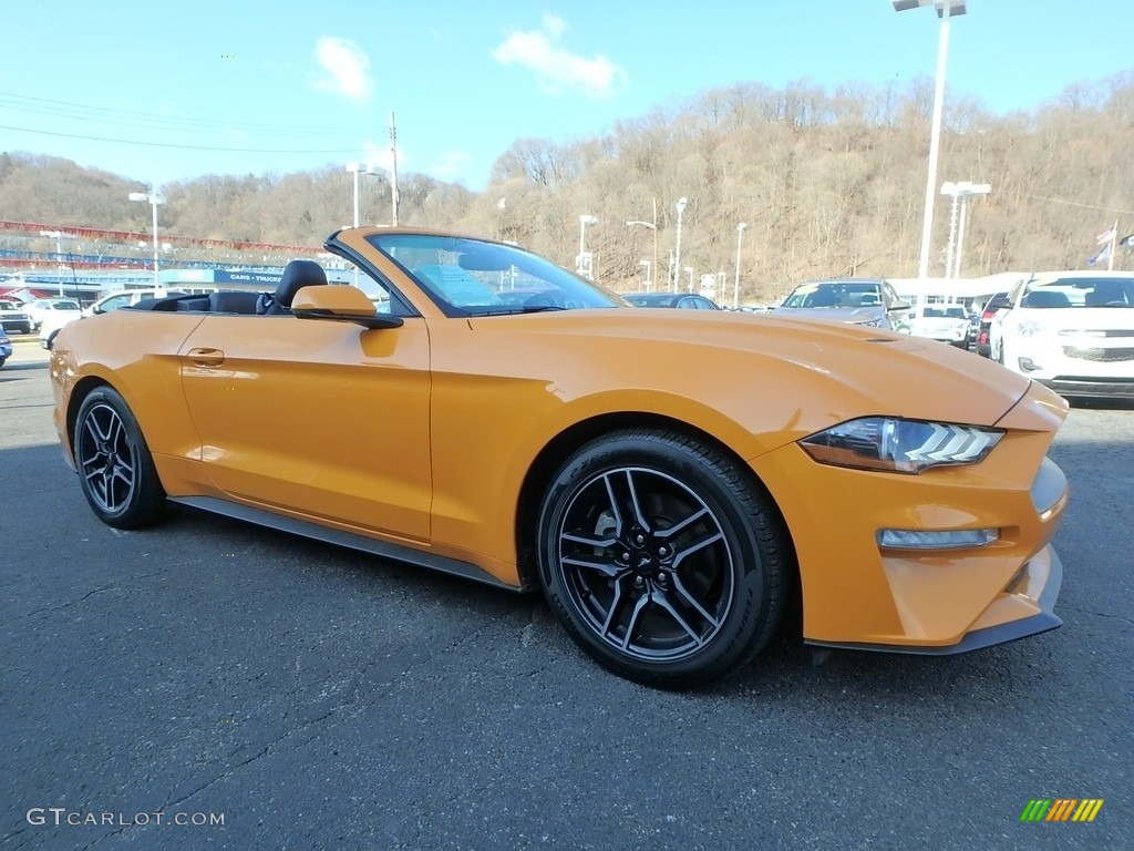 2018 Mustang EcoBoost Premium Convertible - Orange Fury / Ebony photo #9