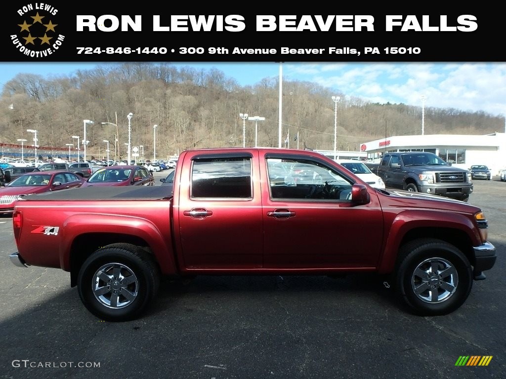 2011 Colorado LT Crew Cab 4x4 - Cardinal Red Metallic / Ebony photo #1