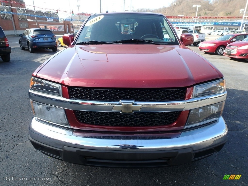 2011 Colorado LT Crew Cab 4x4 - Cardinal Red Metallic / Ebony photo #7