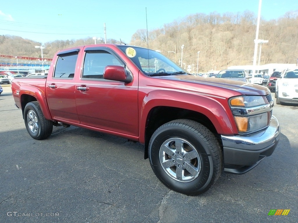 2011 Colorado LT Crew Cab 4x4 - Cardinal Red Metallic / Ebony photo #8