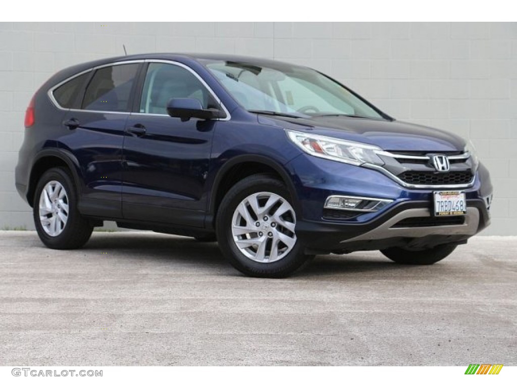 2015 CR-V EX - Obsidian Blue Pearl / Gray photo #2