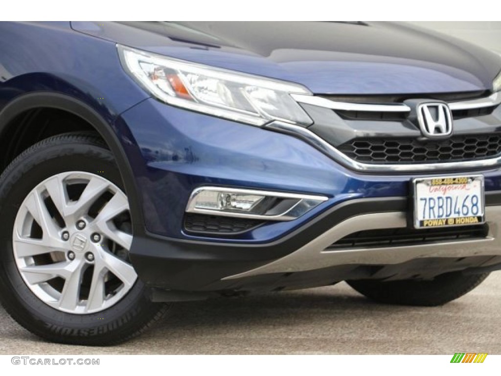 2015 CR-V EX - Obsidian Blue Pearl / Gray photo #3