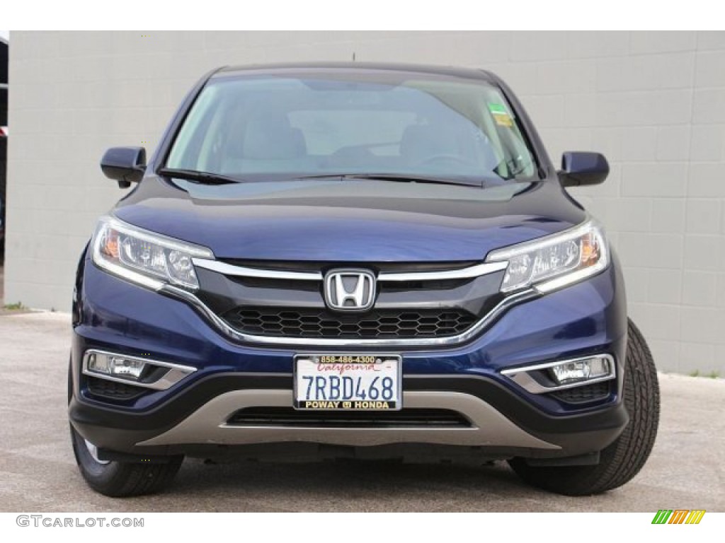 2015 CR-V EX - Obsidian Blue Pearl / Gray photo #4