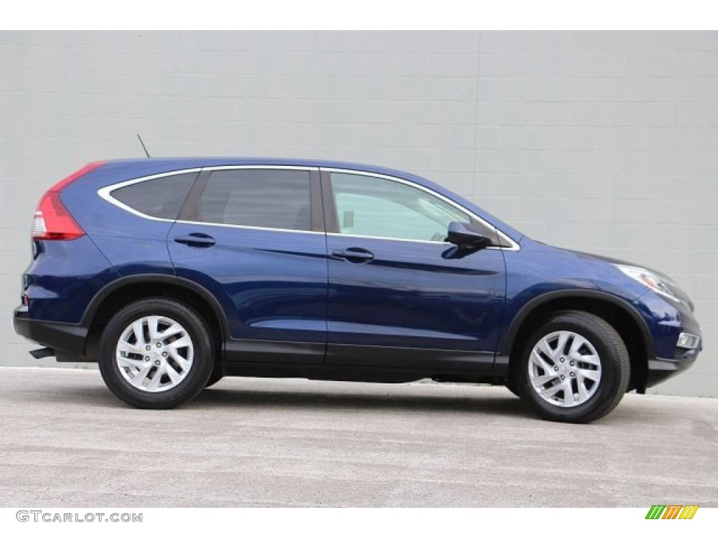 2015 CR-V EX - Obsidian Blue Pearl / Gray photo #5
