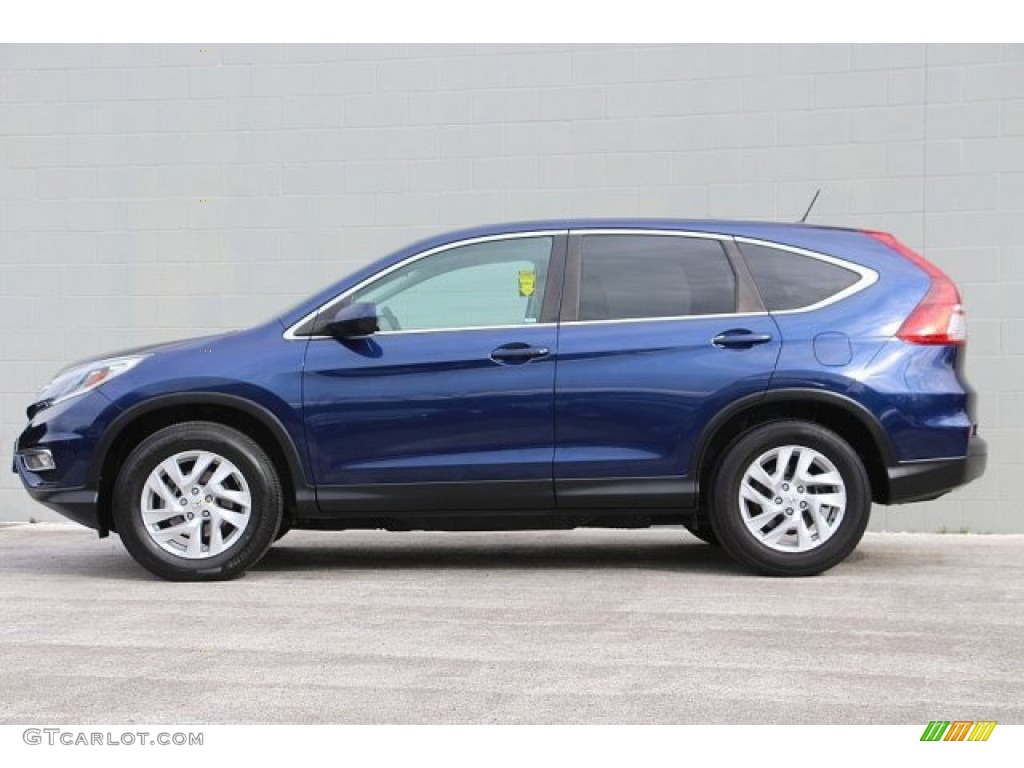 2015 CR-V EX - Obsidian Blue Pearl / Gray photo #9