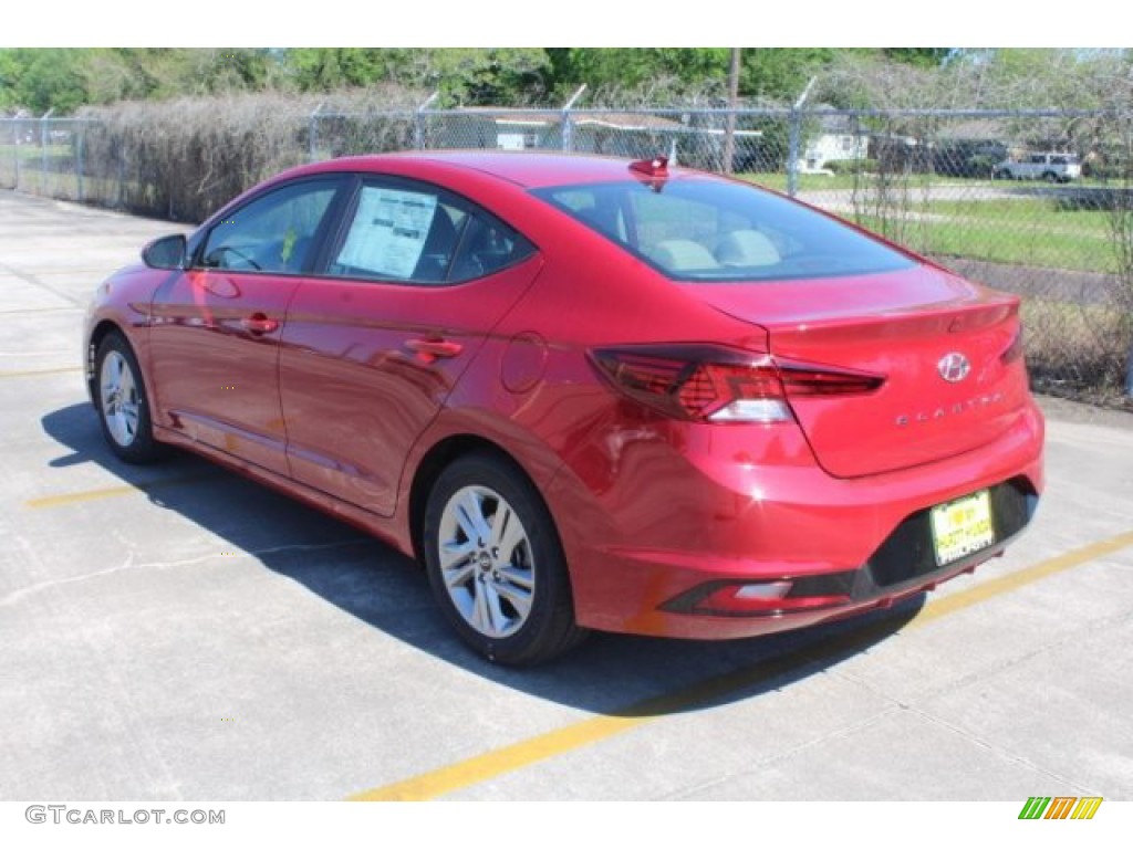 2019 Elantra SEL - Scarlet Red / Beige photo #6