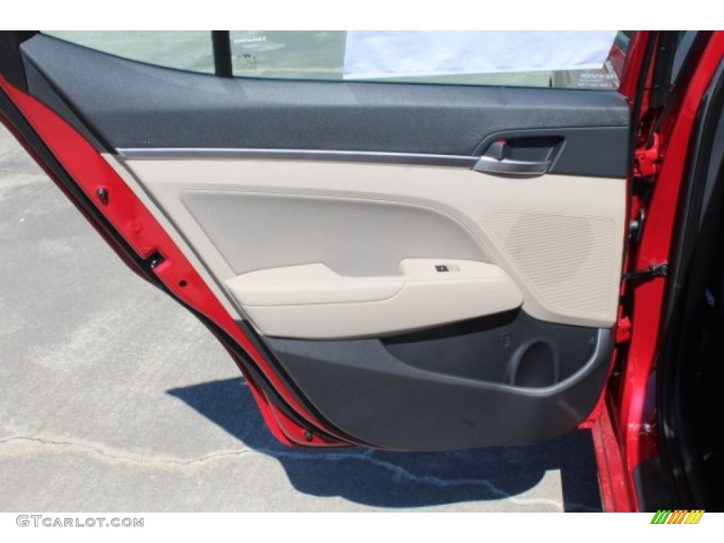 2019 Elantra SEL - Scarlet Red / Beige photo #16