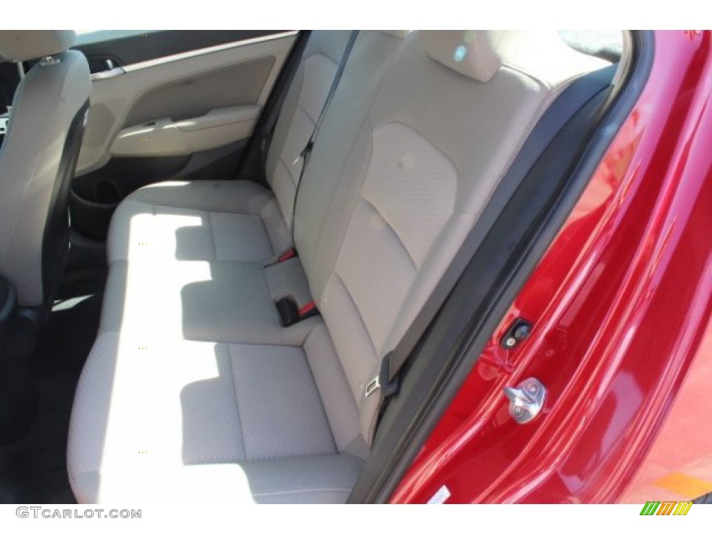 2019 Elantra SEL - Scarlet Red / Beige photo #17