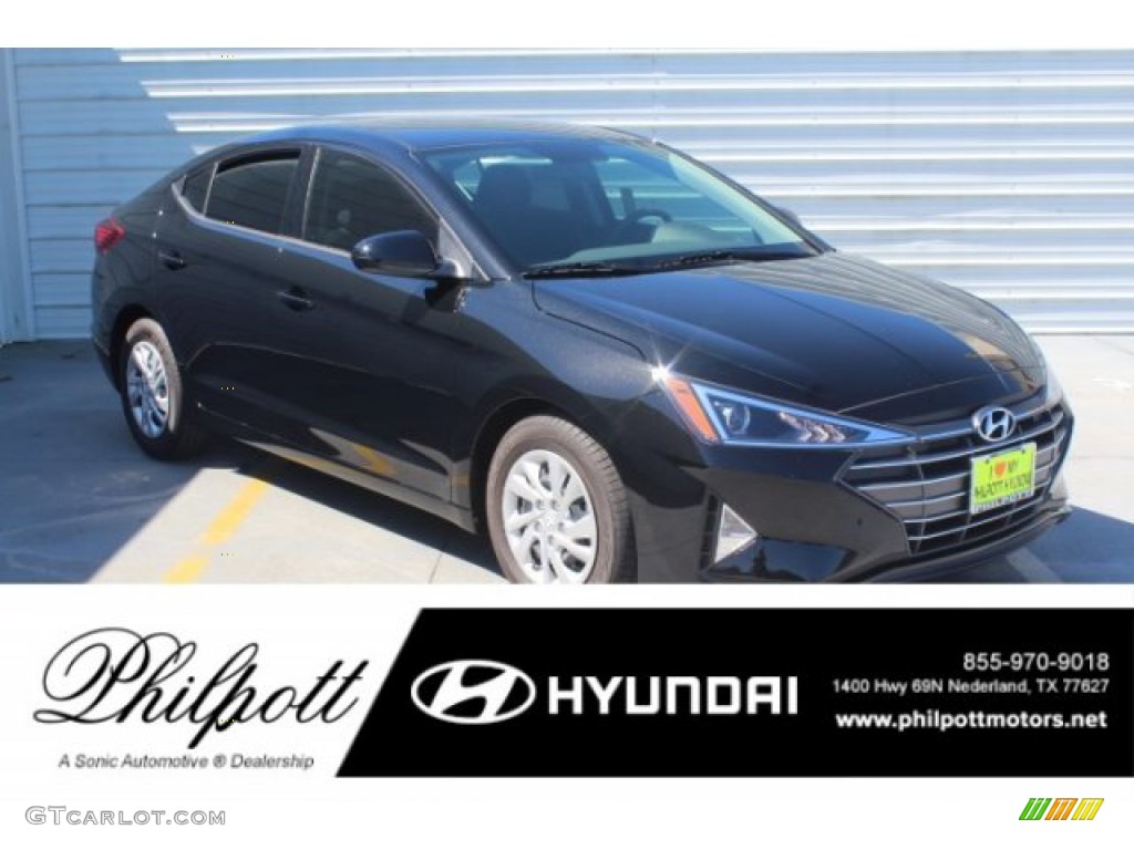 2019 Elantra SEL - Phantom Black / Beige photo #1