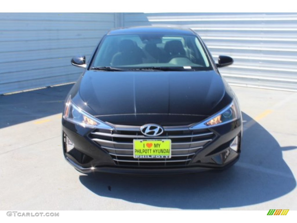 2019 Elantra Value Edition - Phantom Black / Black photo #3