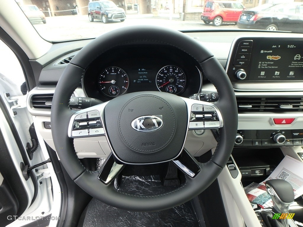 2020 Kia Telluride S AWD Gray Steering Wheel Photo #132798242