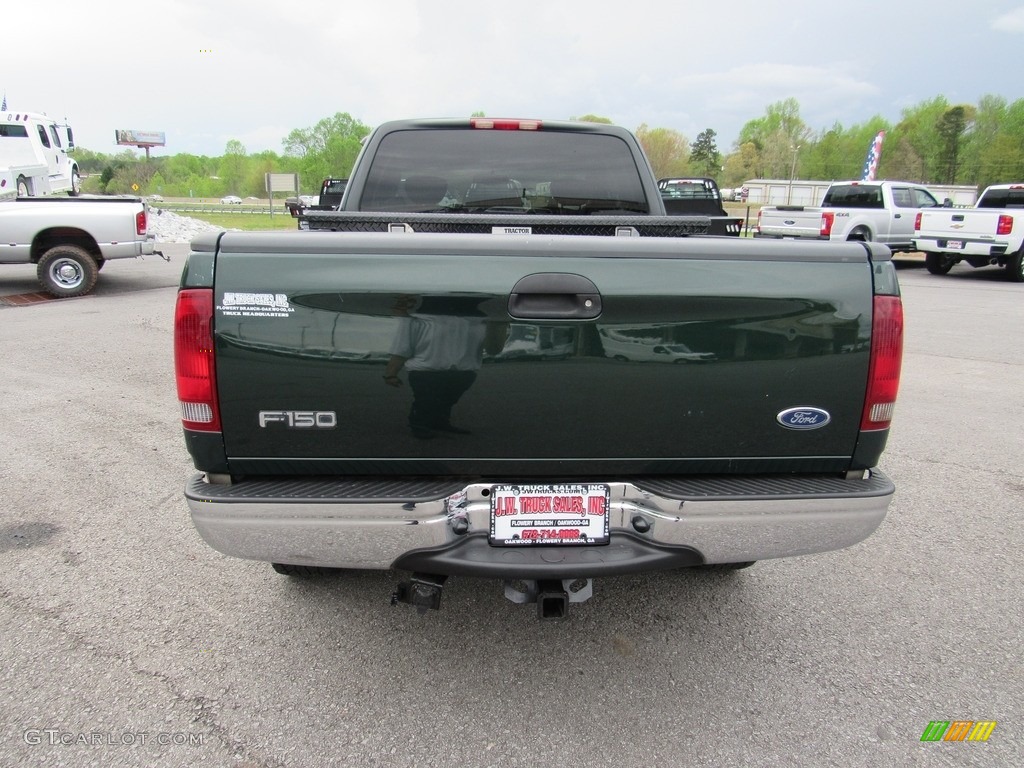 2001 F150 Lariat SuperCab 4x4 - Dark Highland Green Metallic / Medium Parchment photo #4