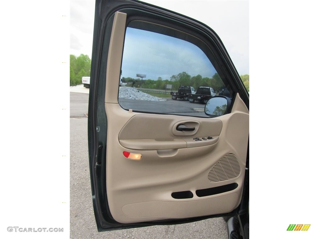 2001 F150 Lariat SuperCab 4x4 - Dark Highland Green Metallic / Medium Parchment photo #9