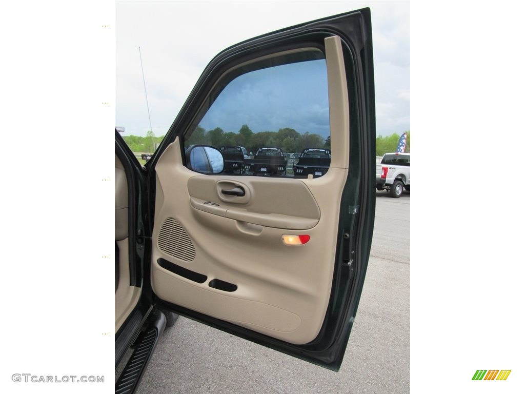 2001 F150 Lariat SuperCab 4x4 - Dark Highland Green Metallic / Medium Parchment photo #16