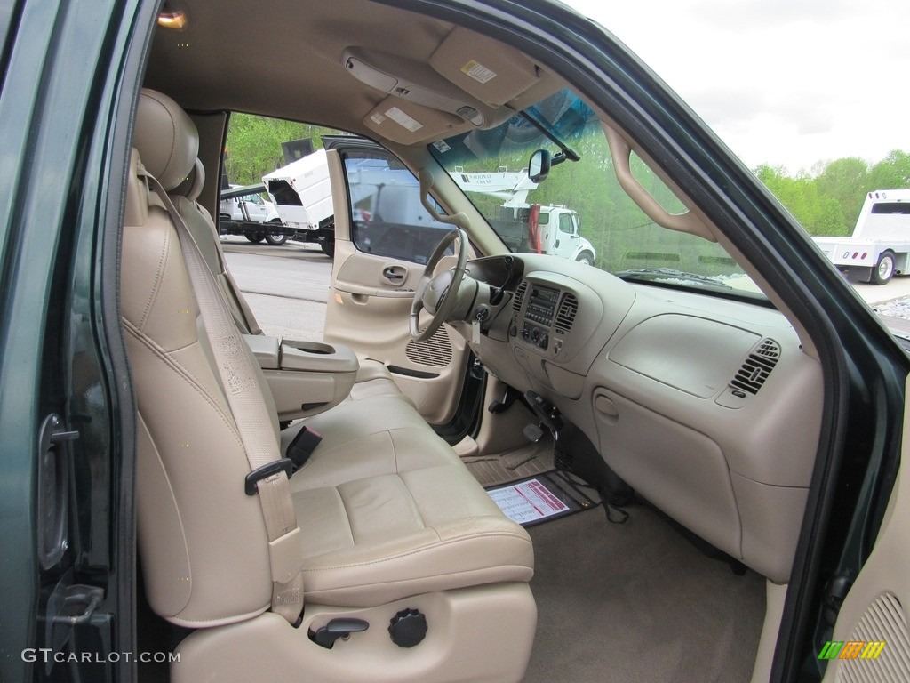 2001 F150 Lariat SuperCab 4x4 - Dark Highland Green Metallic / Medium Parchment photo #19