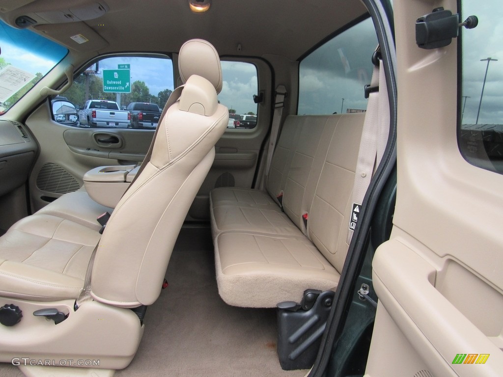 2001 F150 Lariat SuperCab 4x4 - Dark Highland Green Metallic / Medium Parchment photo #30