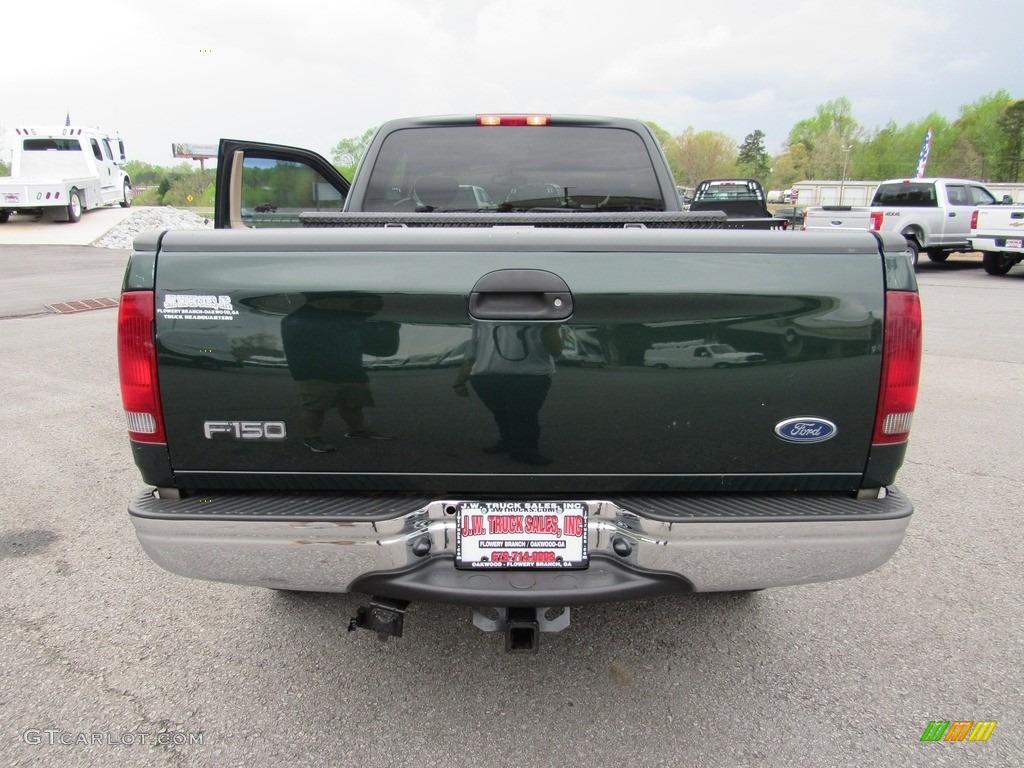 2001 F150 Lariat SuperCab 4x4 - Dark Highland Green Metallic / Medium Parchment photo #31