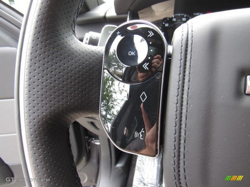 2019 Land Rover Range Rover Sport HSE Dynamic Ebony/Ebony Steering Wheel Photo #132804272